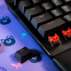 A photo of the red linear switches on the razer keyboard, exposed